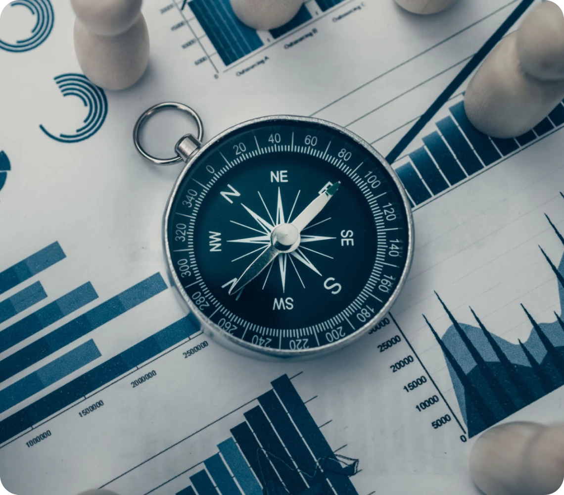 Compass on financial charts
